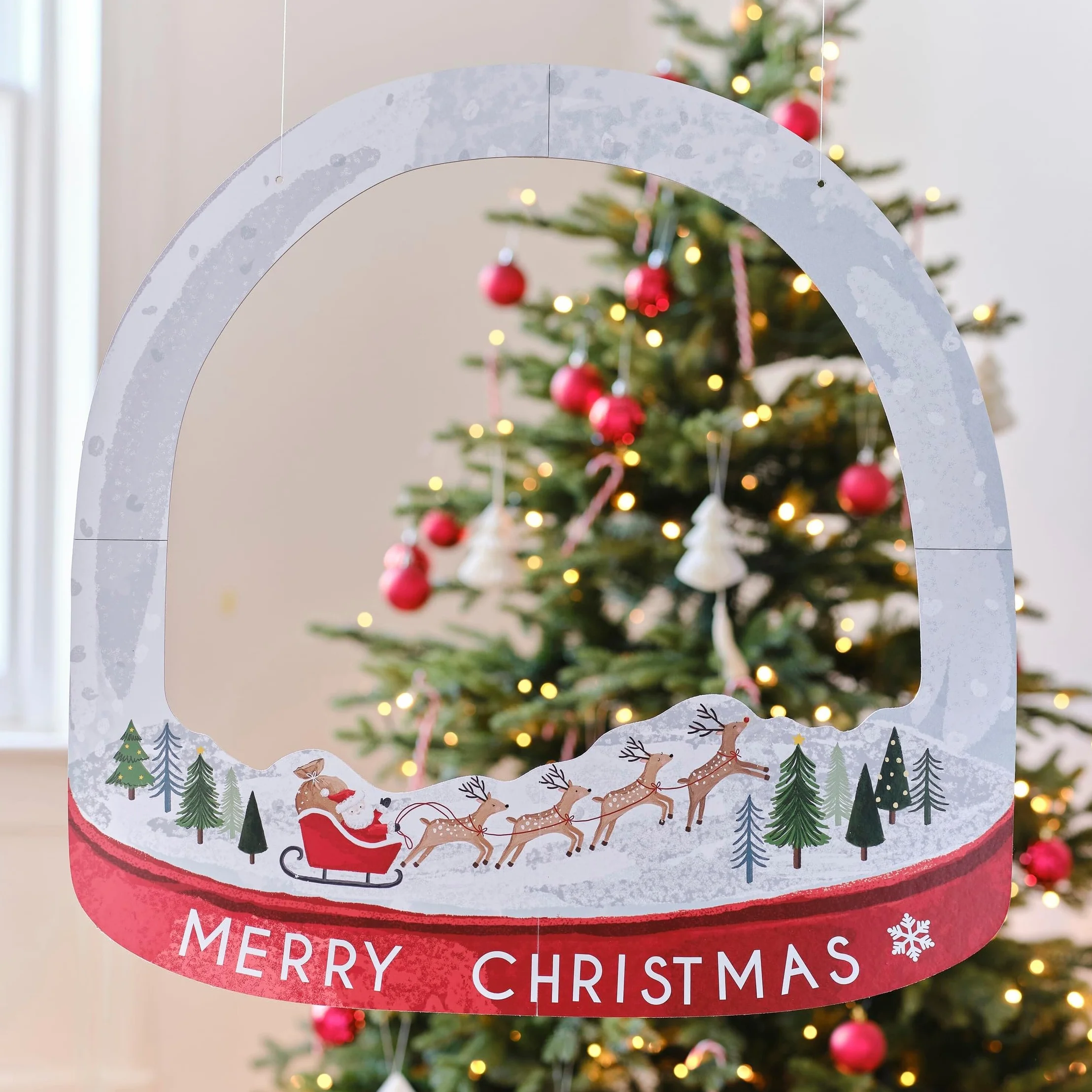 Ginger Ray Cadre photo de Noël pour selfie Motif Snowgobe Multicolore