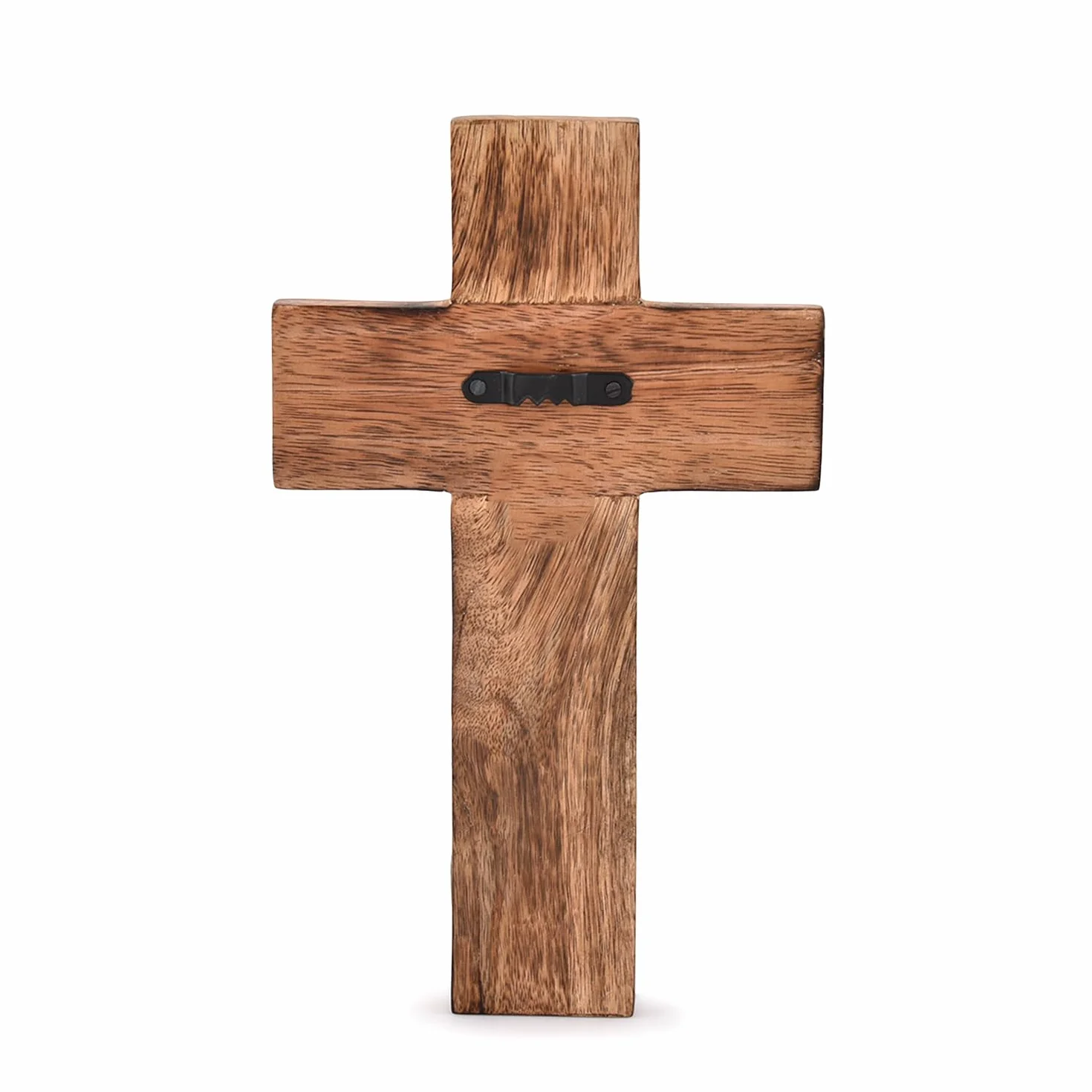 Croix Catholique Religieuse en Bois de Manguier Suspension Murale 25,4 cm x 15,24 cm x 1,90 cm