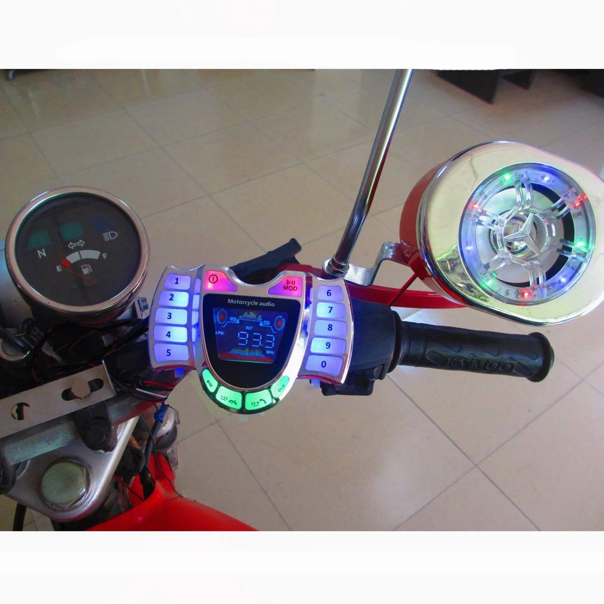 Motocyklowe bezprzewodowe głośniki stereo Bluetooth Odtwarzacz MP3 Wodoodporny FM Audio do motocykla skuter rowerowy ATV UTV