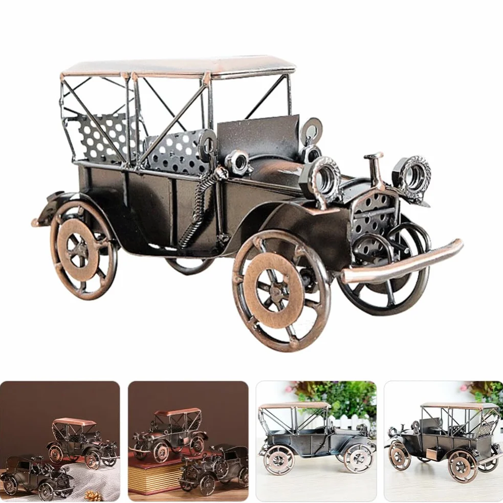 PRETYZOOM Voiture Rétro Fer Modèle Miniature Vintage pour Salon Bureau Ornement Industriel