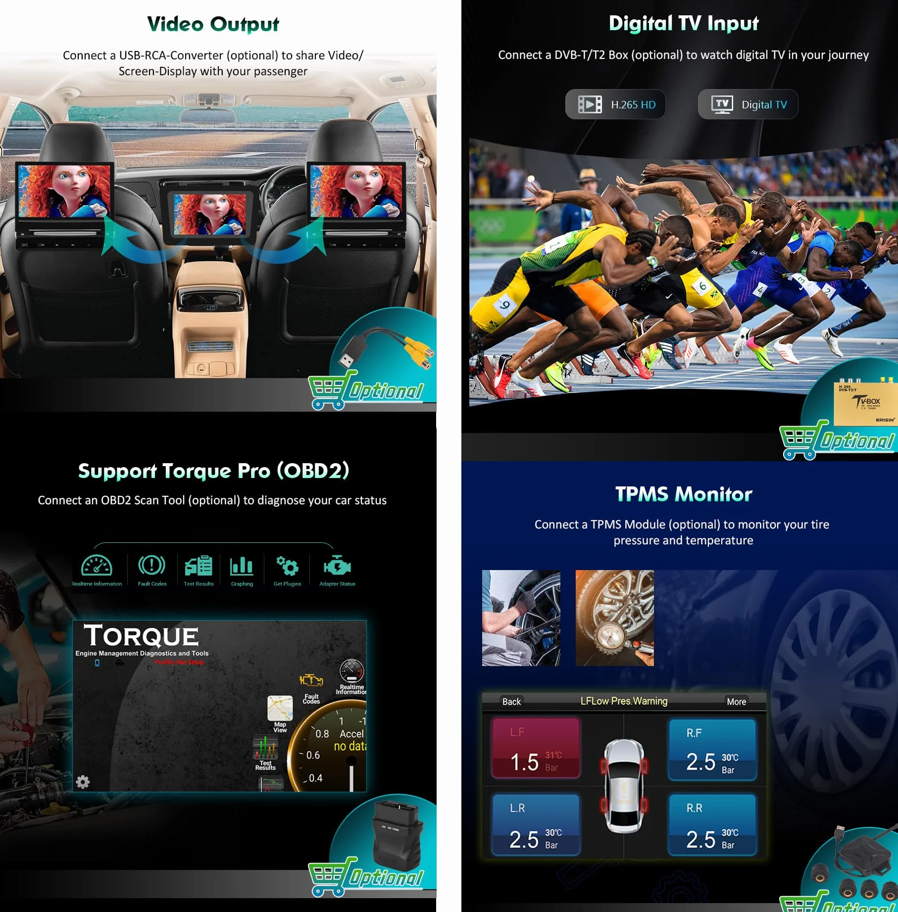 erisin 8-rdzeniowy system Android 14 radio samochodowe Bluetooth 5.0 nawigacja do FIAT Panda IPS ekran dotykowy bezprzewodowy Carplay DSP WiFi Dab+ SWC Canbus Radio GPS Navi DVR OBD2