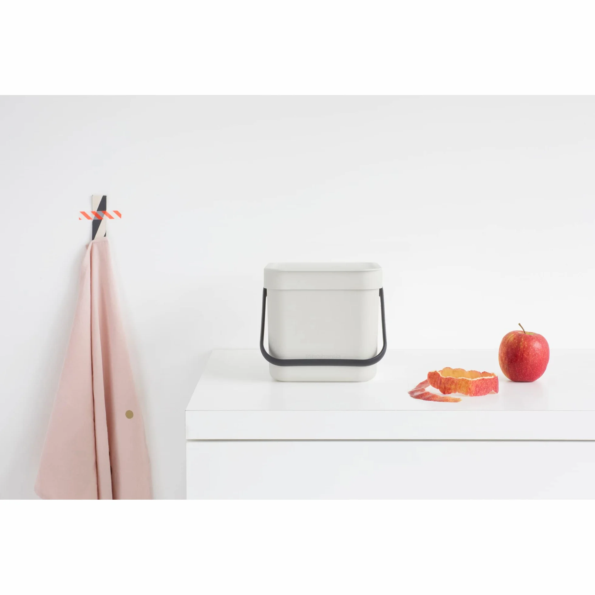 Brabantia Poubelle Sort & Go 3L Gris clair Système tri déchets poignée transport