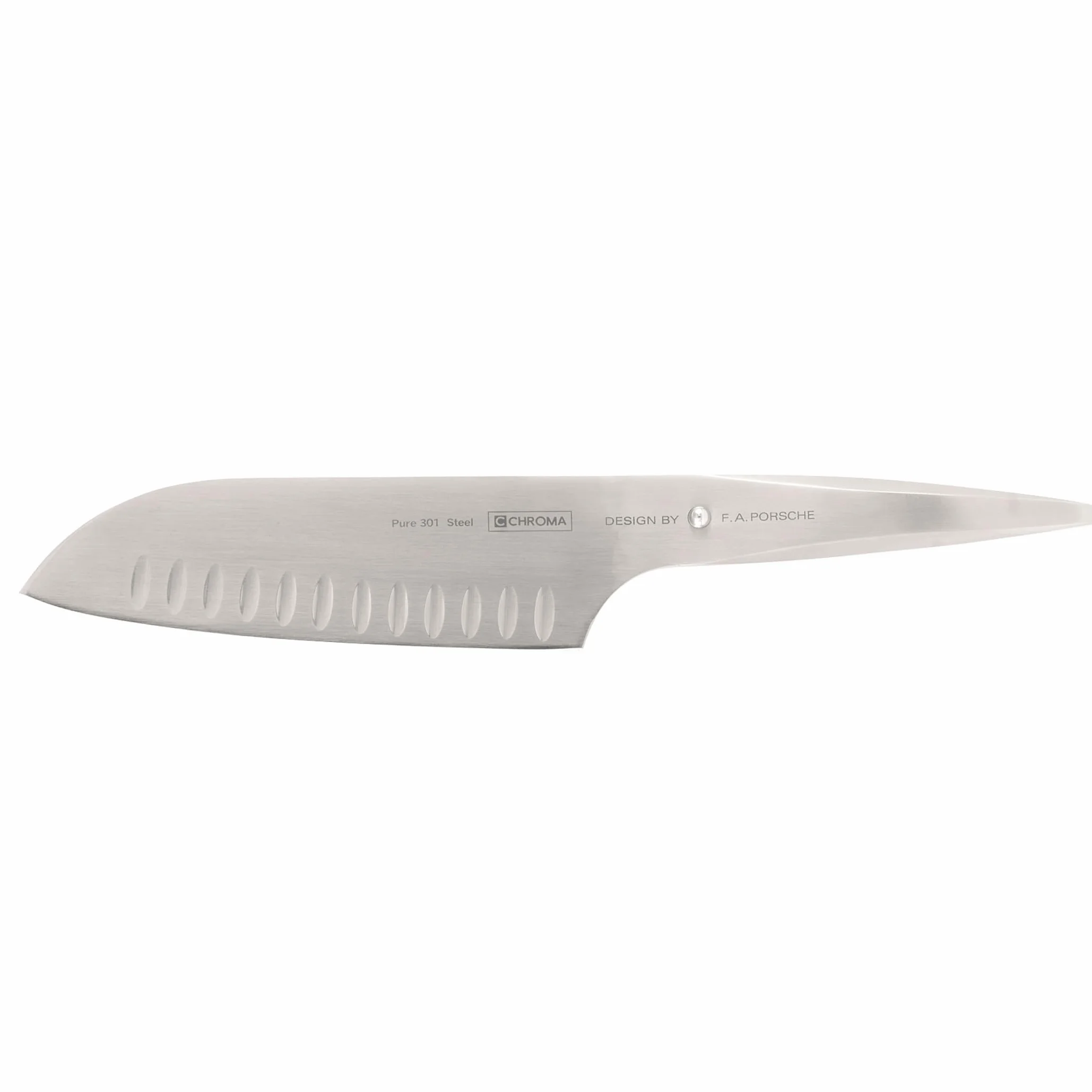 Chroma P21 Type 301 Design by F.A Porsche - Couteau Santoku alvéolé 17,8 cm