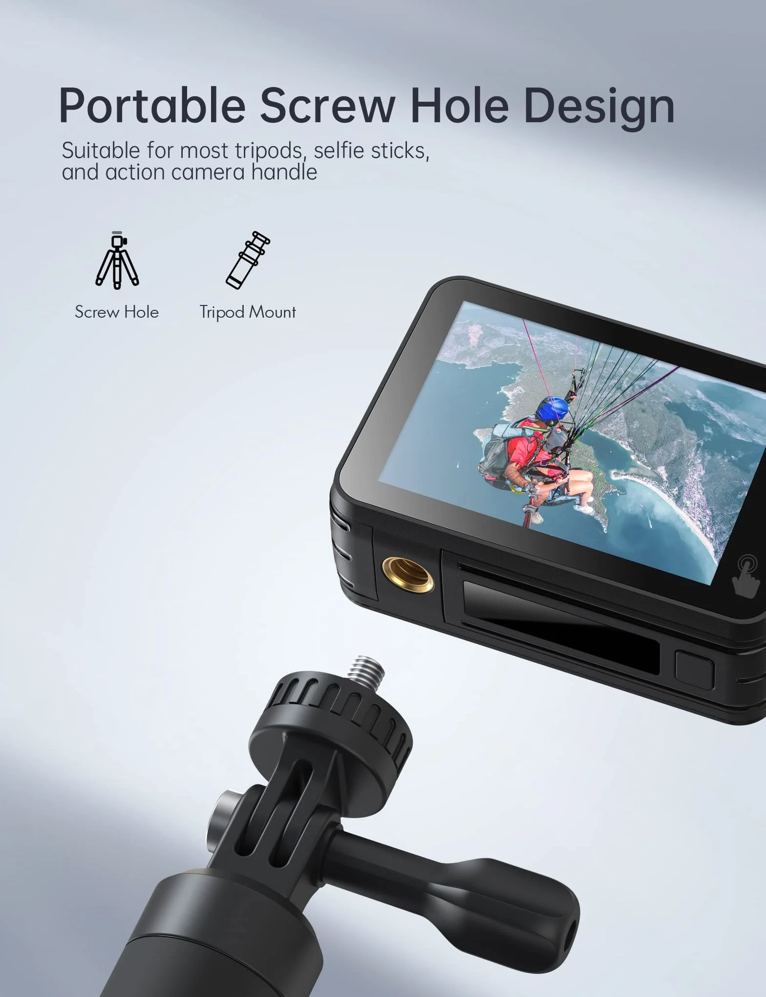 WOLFANG GA400 Action Cam 4K 60FPS Wodoodporna kamera podwodna Ultra HD WiFi Stabilizator obrazu EIS z ekranem dotykowym Kamera na kask (pilot, 2 x 1350 mAh baterie i zestaw akcesoriów)
