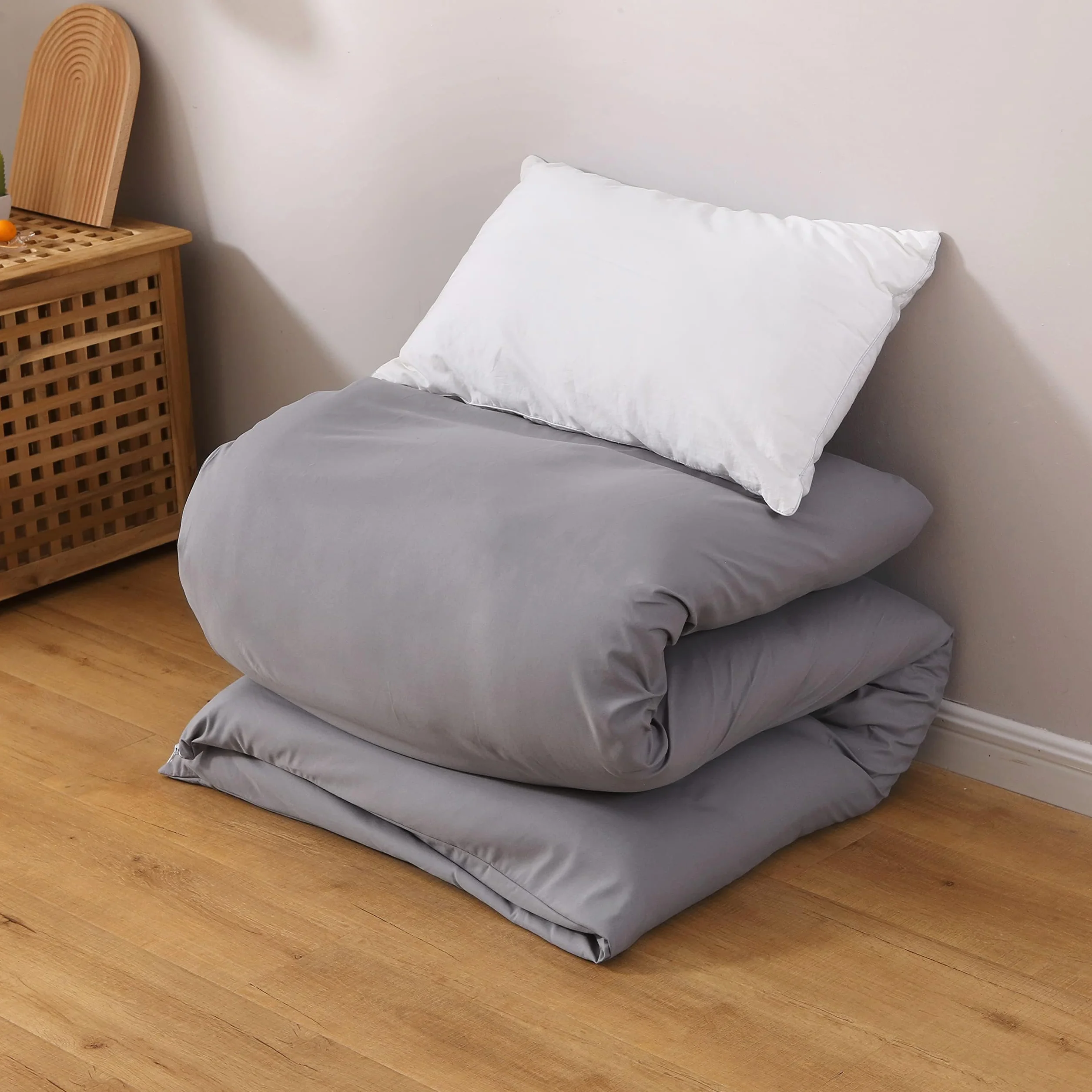 Housse de matelas futon japonais avec fermeture éclair - Housse de protection anti-poussière lavable 90 x 200 cm Q