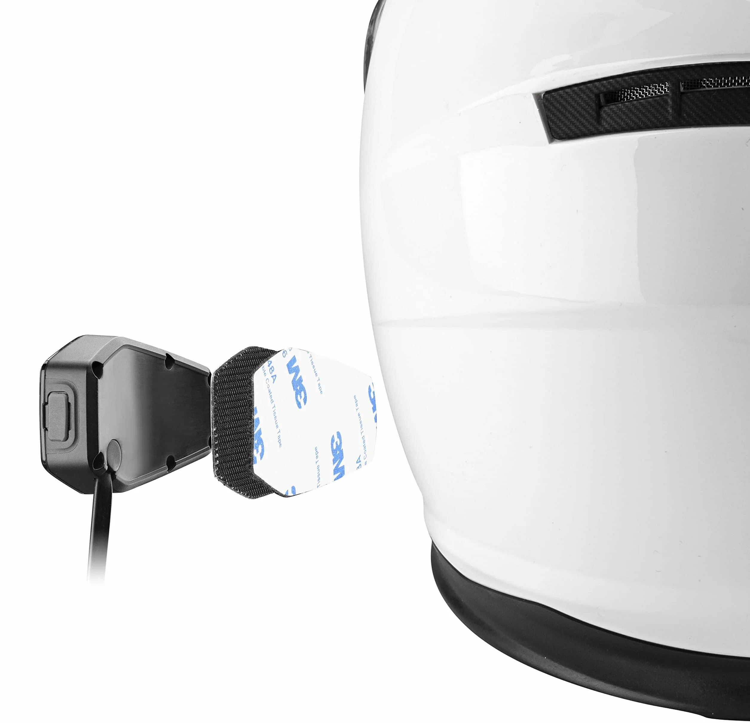 INTERPHONE Com3 | pojedynczy | Bluetooth 5.1 interkom motocyklowy Bluetooth 5.1 kask motocyklowy, słuchawki 32 mm, zastosowanie motocyklowe, odległość 500 m, autonomia 10 godzin, muzyka, GPS