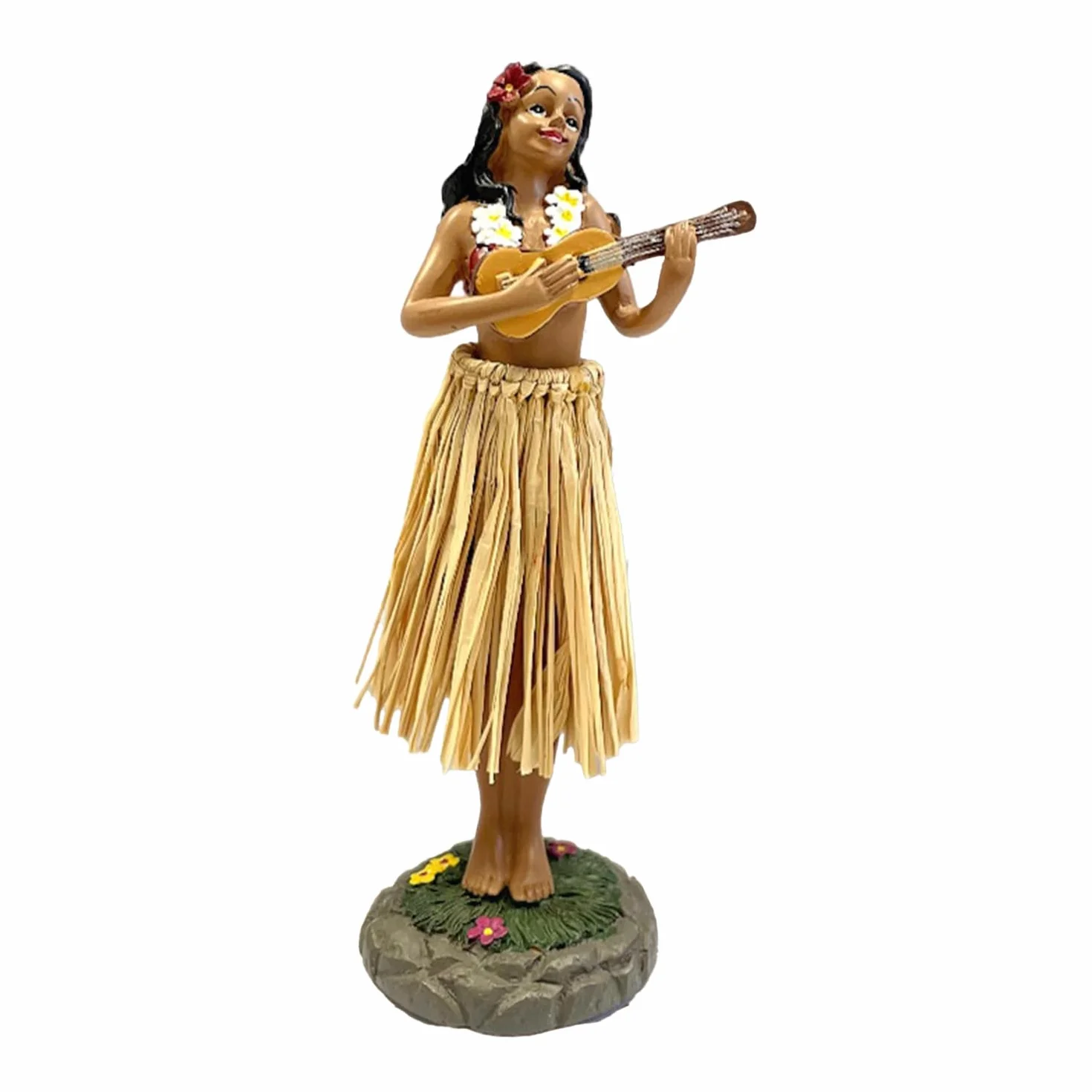 Poupée de Tableau de Bord Hawaïenne Fille Hawaïenne Posant des Figurines, Décoration de Danseuse Hawaïenne pour Voiture, Étagère, Table