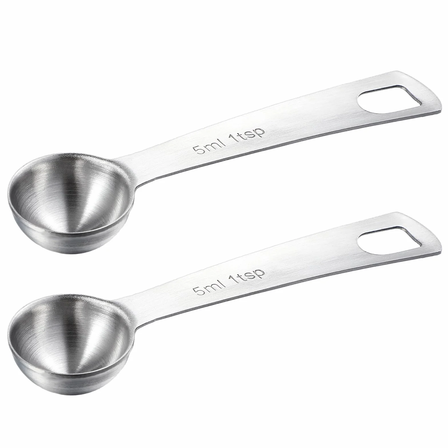 Lusofie Cuillères à Mesurer Acier Inoxydable 5 ml Lot de 2 pour Cuisine Café