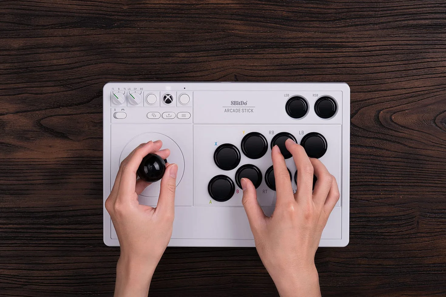 8BitDo Arcade Stick for Xbox & PC Windows 10 White
