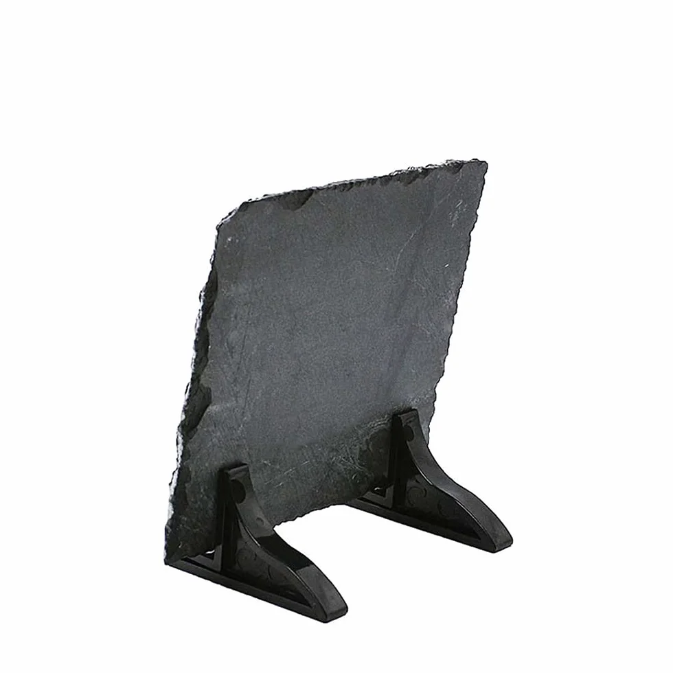 MR.R Sublimation Blanks Square Rock Slate Photo Plaque Cadre Photo Personnalisé Mariage Anniversaire Naissance Bébé 20x20cm