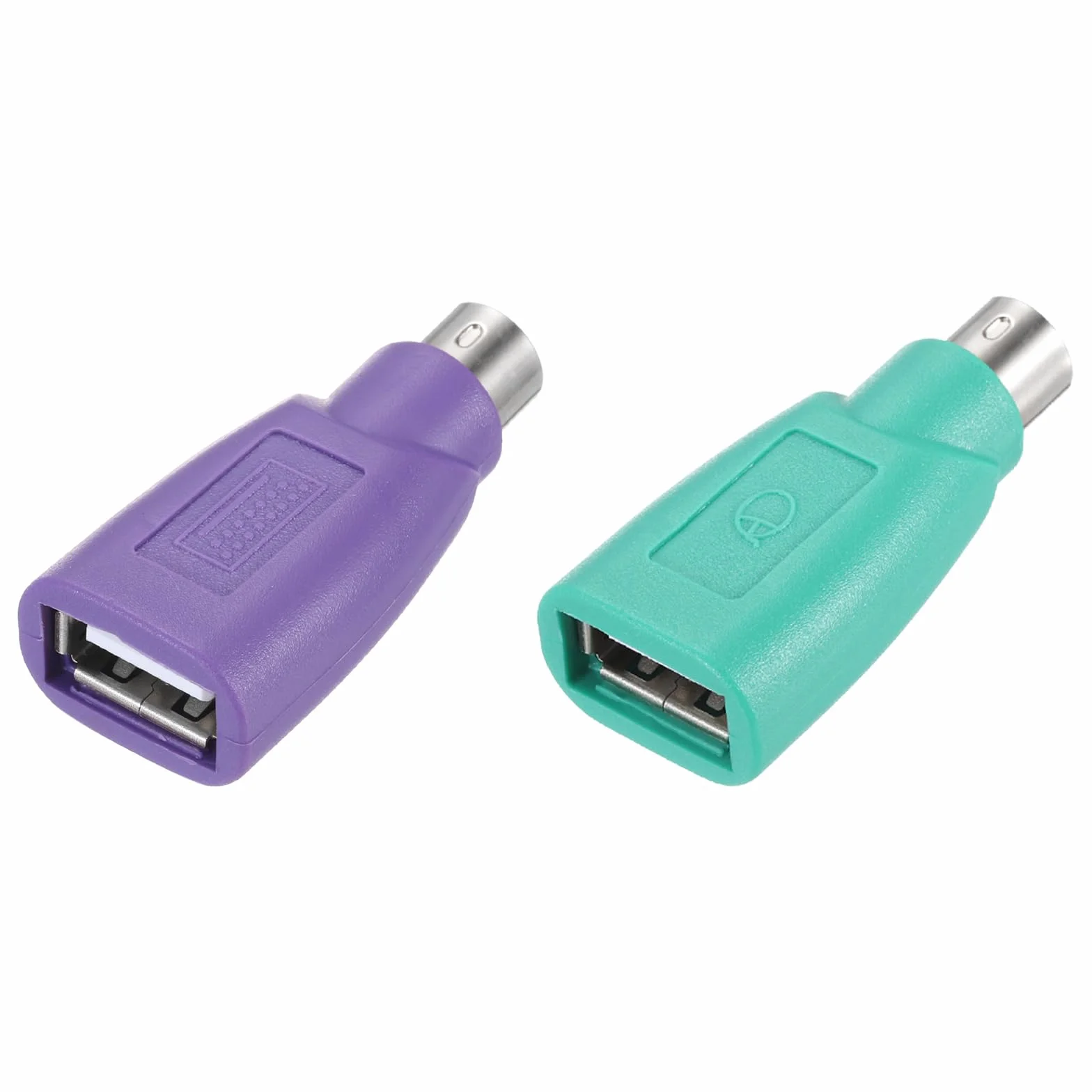 Adaptateur PS/2 vers USB Mâle Femelle Vert Violet