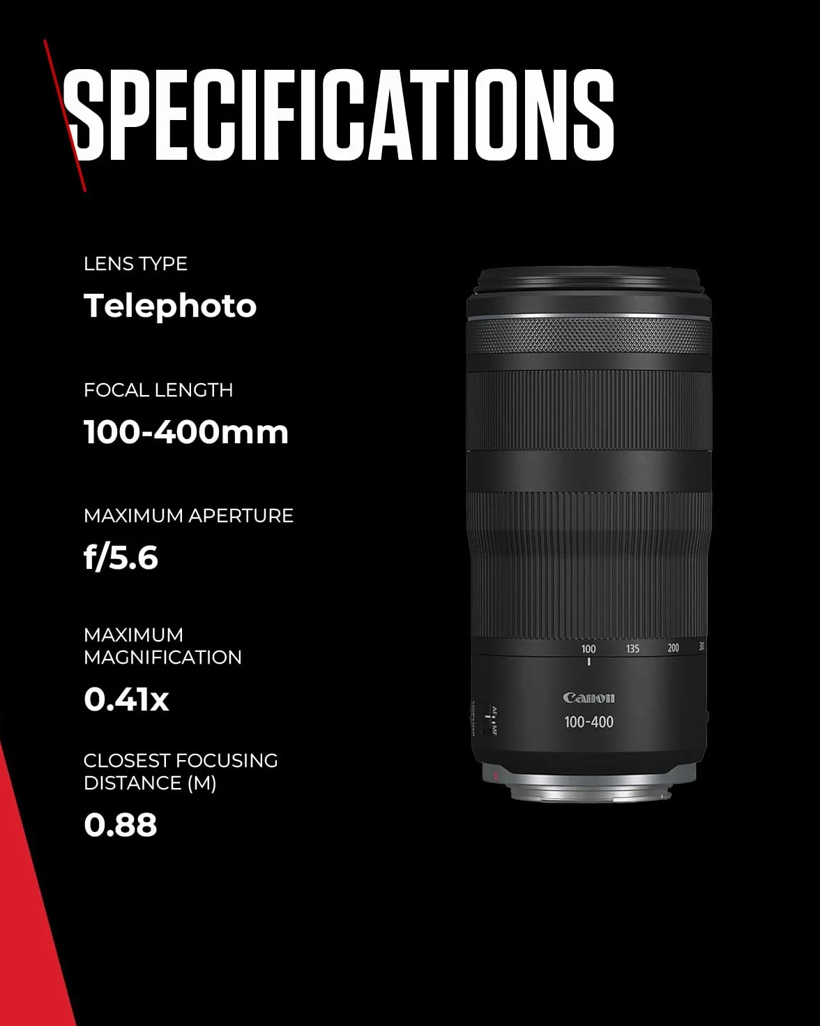 Canon Rf 100-400Mm F5.6-8 Is Usm Milc Teleobiektyw czarny, W128283538 (Milc Teleobiektyw czarny)