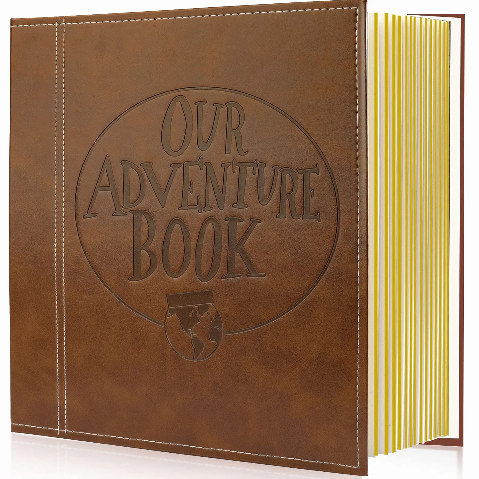Magnetic Self-Stick Page Photo Album Leather Cover DIY for Wedding Anniversary Holds 3X5 4X6 6X8 8X10