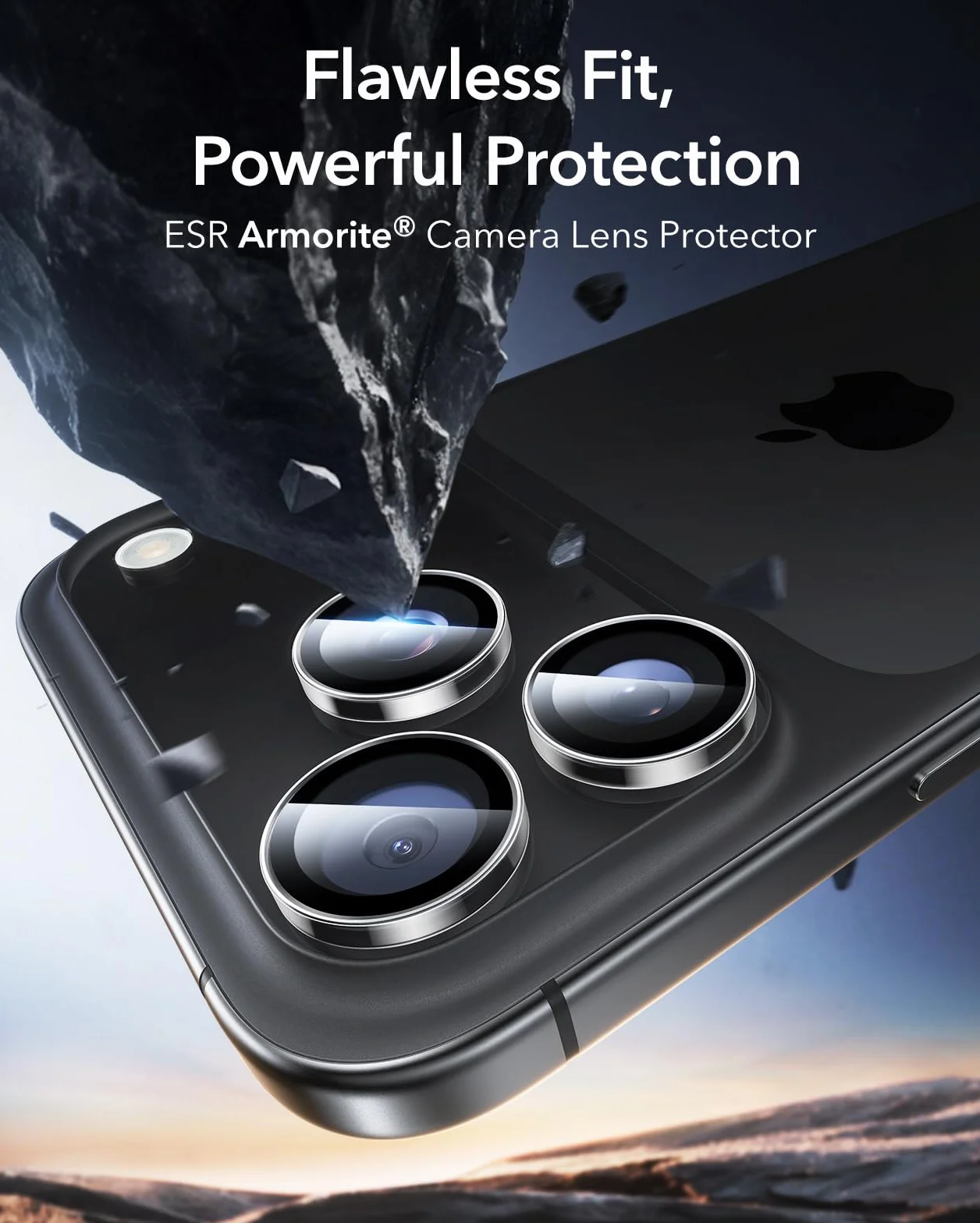 ESR do iPhone 17 Pro/17 Pro Max/16 Pro / 16 Pro Max / 15 Pro Max / 14 Pro / 14 Pro Max, wytrzymała ochrona aparatu HD, indywidualna ochrona HD, odporne na zarysowania, cienkie szkło hartowane, seria