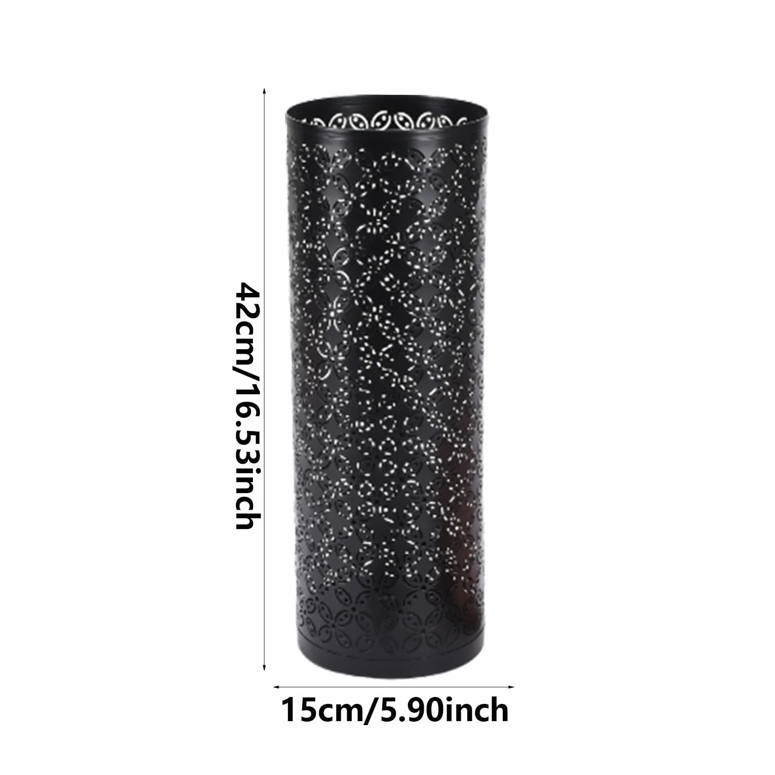 Porte Parapluies Métal Support Rangement Cylindrique 42x15cm
