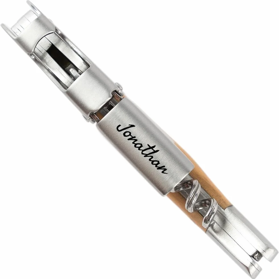 Ocadeau Sommelier personnalisé avec gravure texte – Couteau Sommelier personnalisable - Idée cadeau homme personnalisé pour anniversaire, noël, fête pères