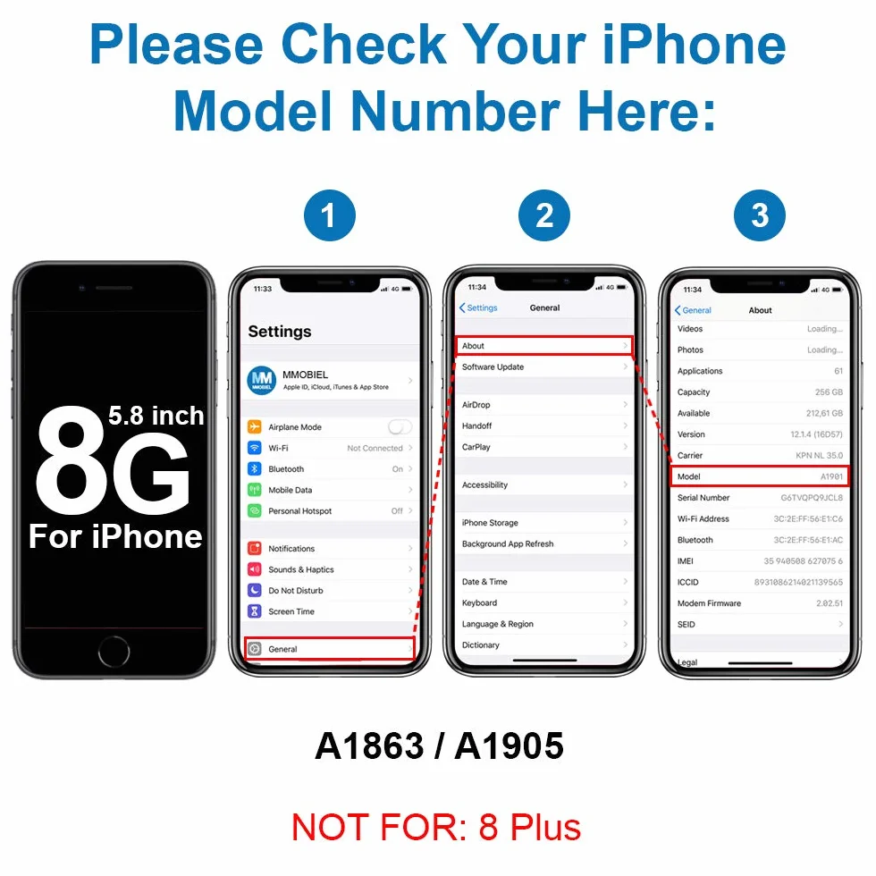 MMOBIEL Uchwyt karty SIM Kompatybilny z iPhone SE 2022 / SE 2020/8 Serie