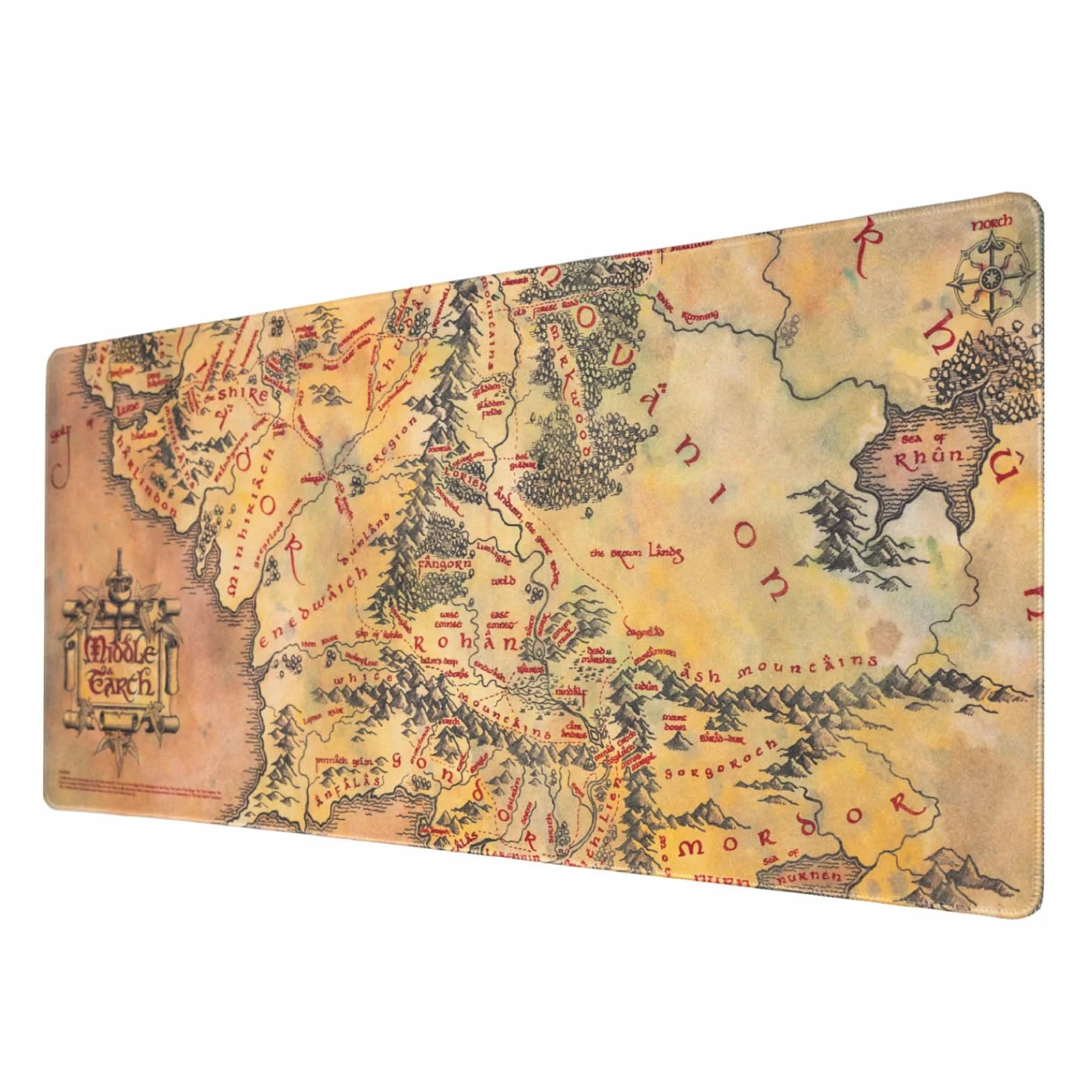 Tapis de Souris XL Le Seigneur des Anneaux 80 x 35 cm, sous Licence Officielle - Tapis de Bureau Gamer