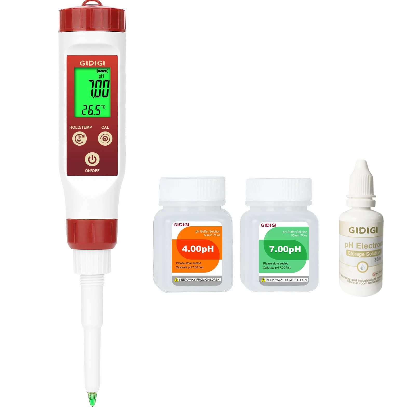 pH Mètre Aliments, pH-Mètre Numérique Pour Fermentation, Sauce Piquante, conservé, Sonde de Test de pH Alimentaire à Pointe de Lance Pour Fromage, Sourdough, Salive,Viande，solide，Semi-solide