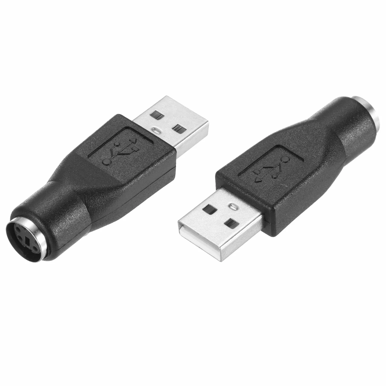 QUARKZMAN Adaptateur PS/2 vers USB Femelle vers USB Mâle pour Souris Clavier PC Noir