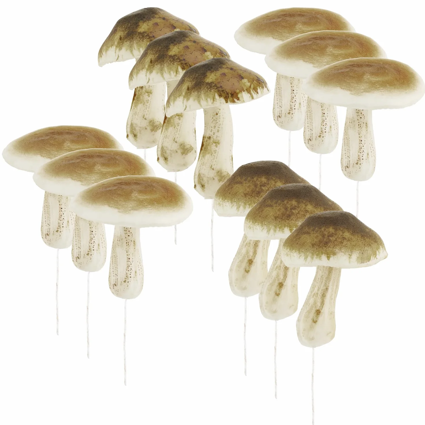 Champignons artificiels 12x Russula décoration automne couronnes compositions com-four®