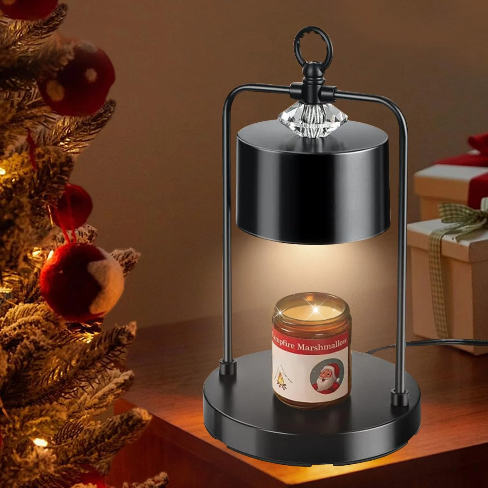 BestYiJo Lampe Chauffe-Bougie, Candle Warmer Lamp électrique avec Minuterie et Variateur, Lampe à Bougie Vintage pour Bougies Parfumées en Verre, Maison, Chambre, Décoration (C)