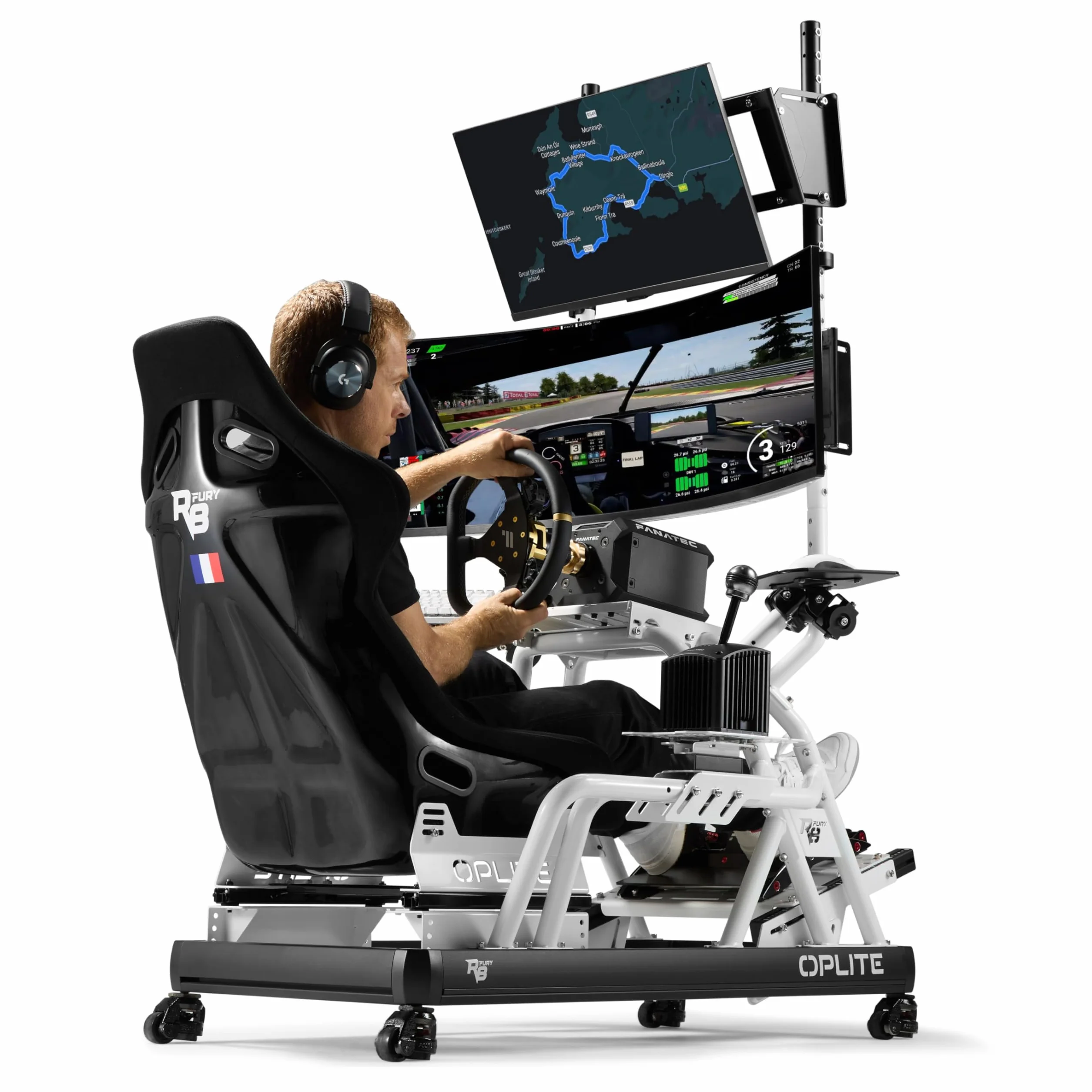 OPLITE - R8 Supreme Castor Wheel - Lot de 4 roues pour simulateur de course R8 FURY