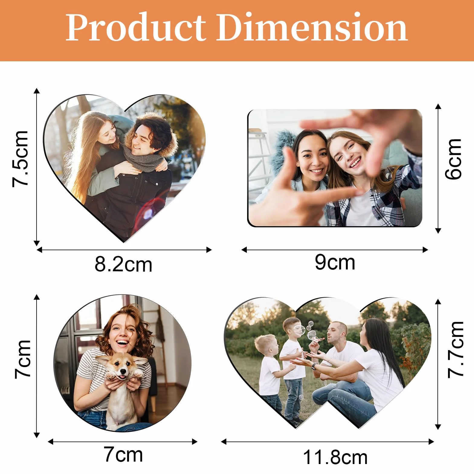 Magnet Frigo Personnalisable Aimant Frigo Cadre Photo Personnalisé Magnet Bild, Kühlschrank Personalizzato de Réfrigérateur Cadeau Original