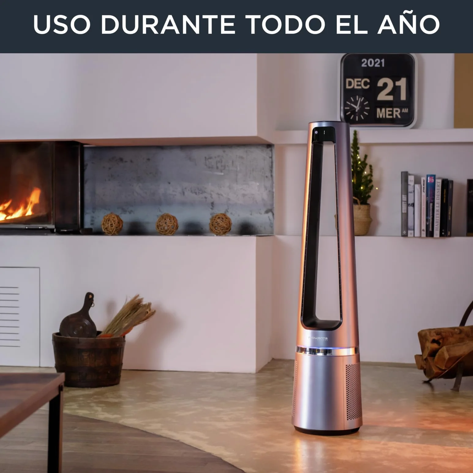 Rowenta Eclipse 2-en-1 Ventilateur purificateur, 32 dB (A), 12 vitesses, Oscillation, Minuteur