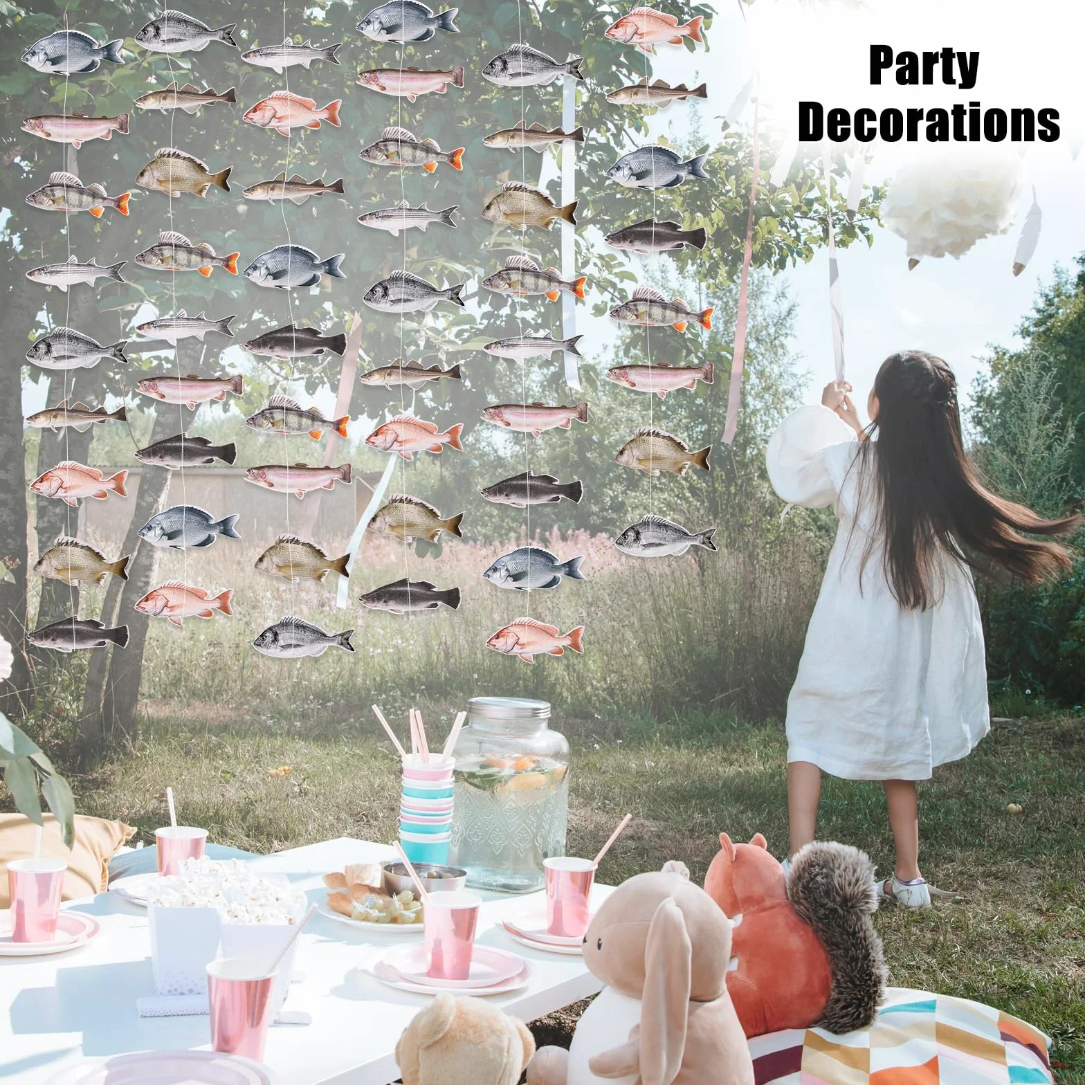 Guirlande Bannières Thème Pêche pour Décoration Fête Anniversaire Poisson