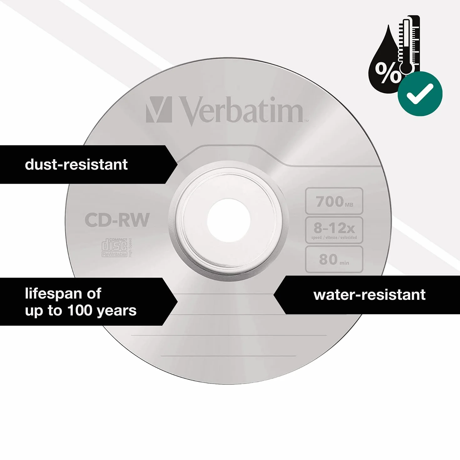 Verbatim CD-RW 12x 10-pack Optical Media