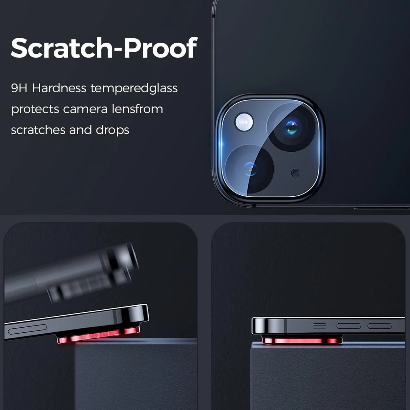 3 sztuki szkła ochronnego na aparat kompatybilne z iPhone 15/iPhone 15 Plus, ochrona aparatu [szybka instalacja 10S, odporna na zarysowania, twardość 9H, przezroczyste HD, pełna ochrona