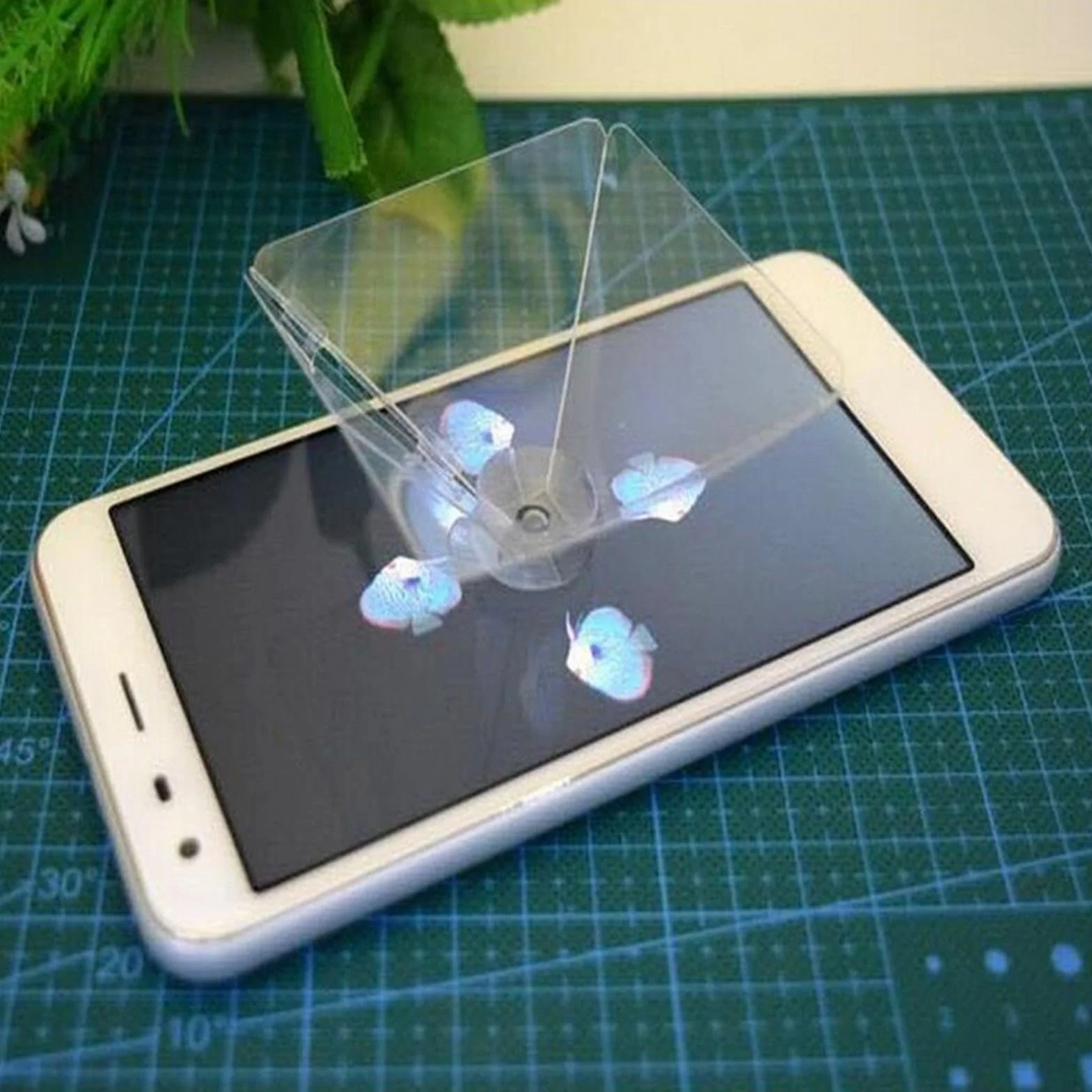 Hologram telefon komórkowy hologram, projektor, hologram, piramida, hologram, piramida, wy?wietlacz, hologram, magiczna projekcja, 7 x 7 x 4 cm