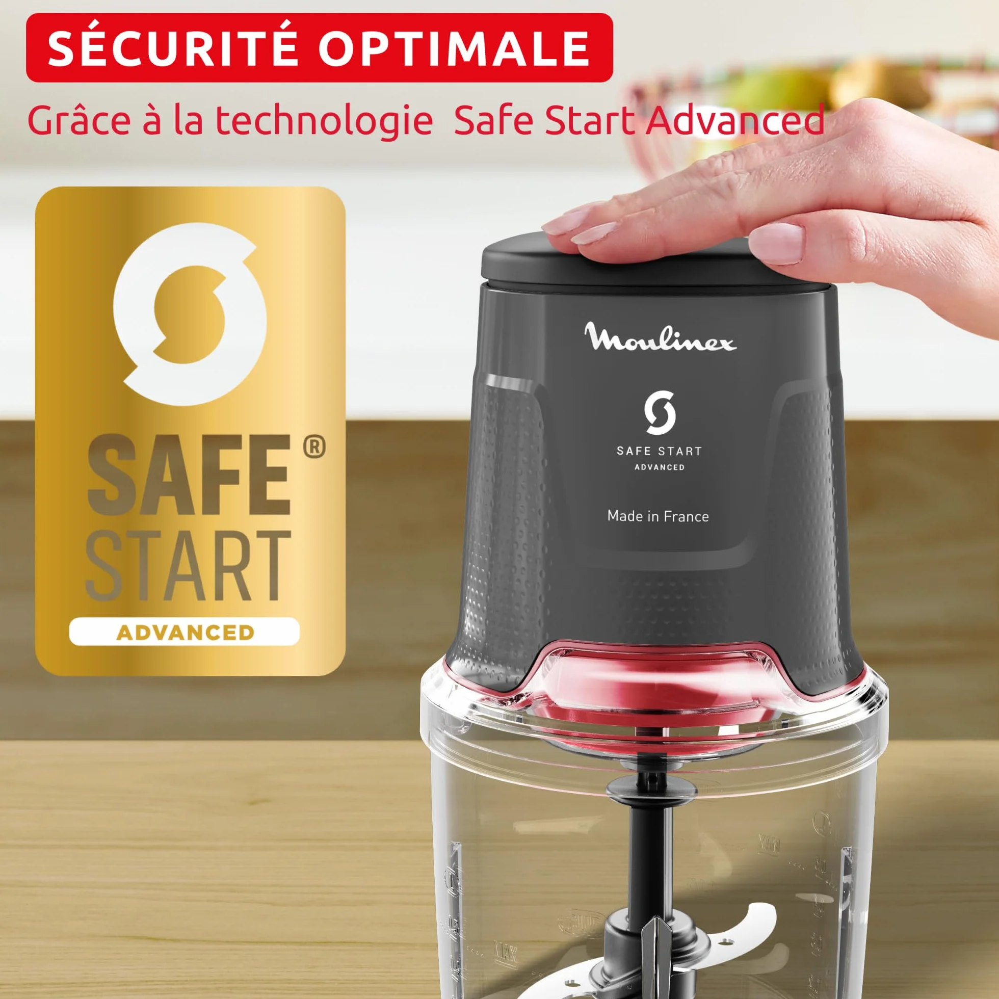 Easy Press, Hachoir électrique, 600W, 4lames tranchantes, Technologie Safe Start Advanced, AT740HF1, Hippo Iron