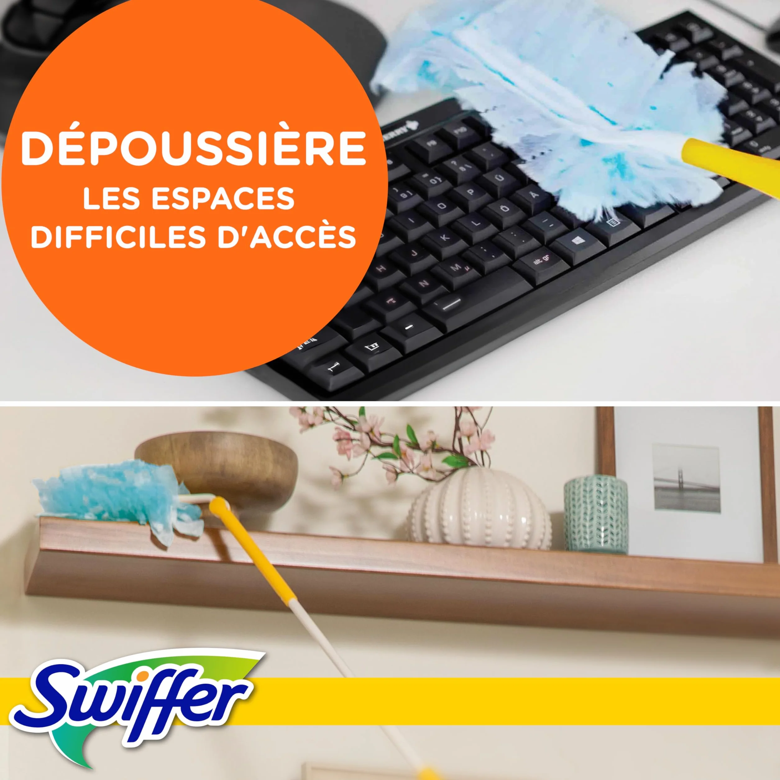Swiffer Duster Plumeau Recharges 18 Unités Capture Poussière Poils Allergènes