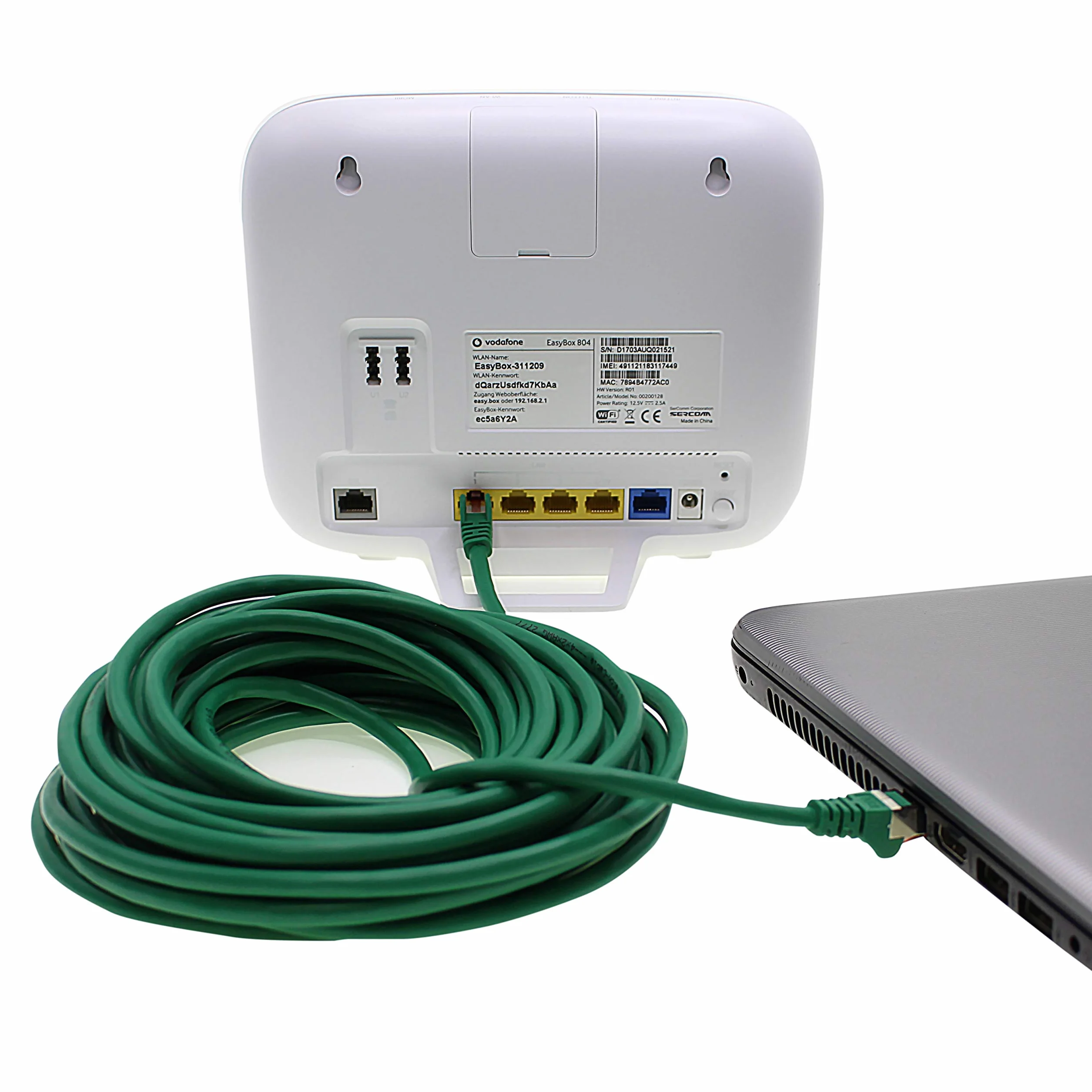 Câble réseau Cat6 15m Ethernet vert Lankabel SFTP 1000 Mbit/s
