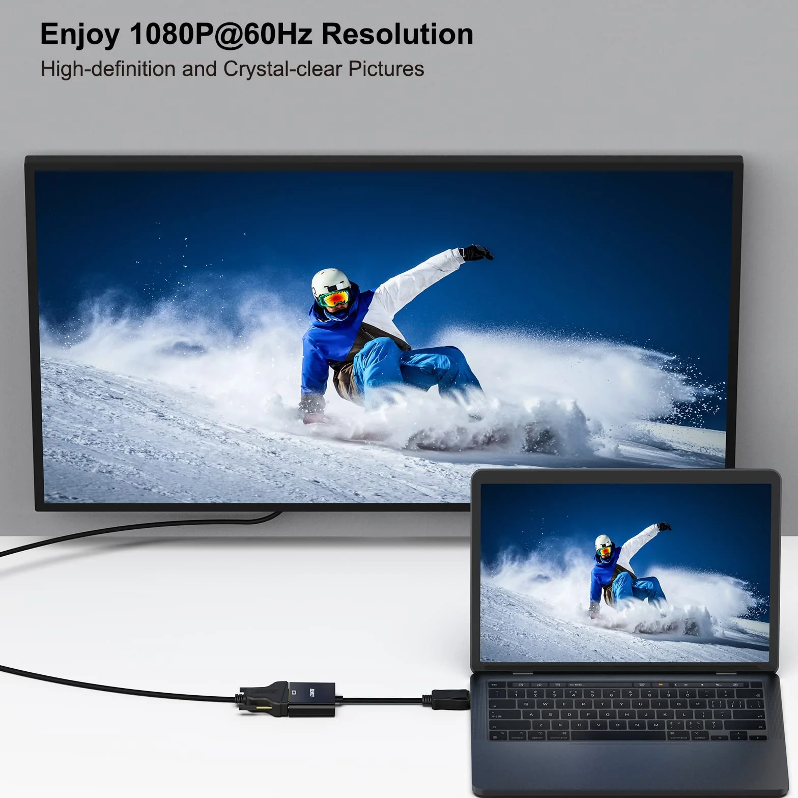 BENFEI DisplayPort na DVI, pozłacany adapter DP na DVI (męski na żeński) kompatybilny z Lenovo, Dell, HP i innymi markami