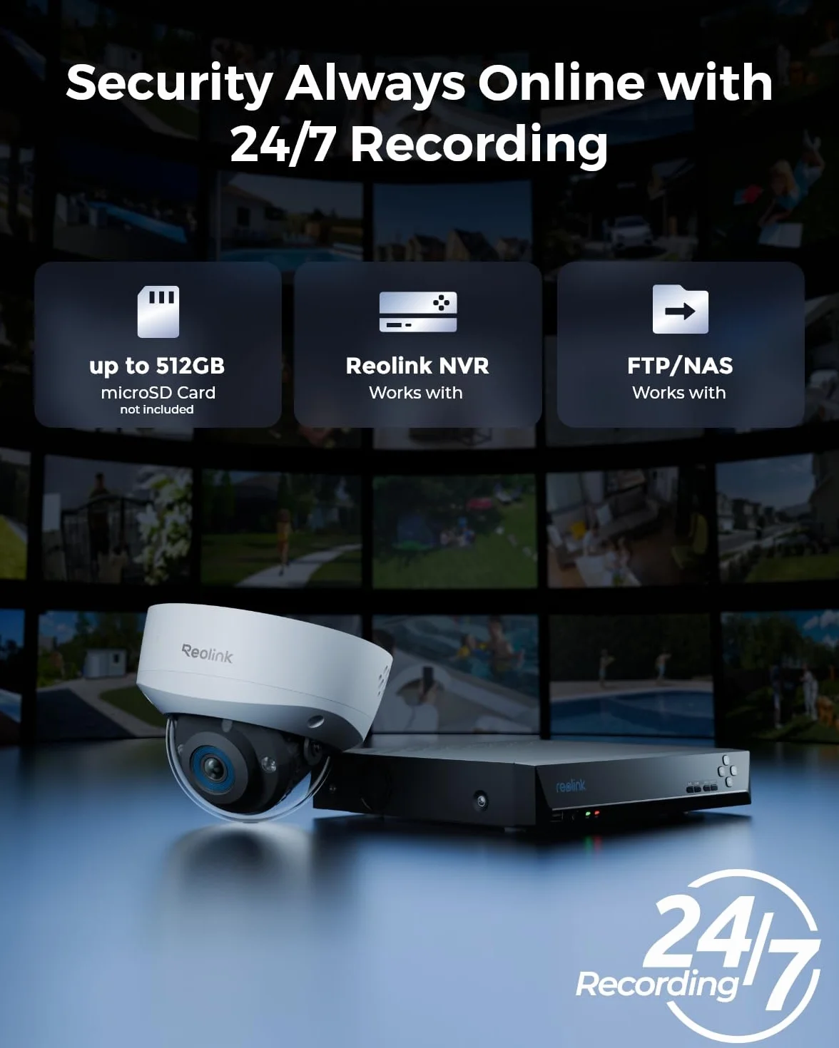 Reolink First 12MP wandaloodporna kamera bezpieczeństwa PoE, szeroki kąt widzenia 145°, kolorowy noktowizor, dwukierunkowe audio, inteligentne wykrywanie, RLC-1240A