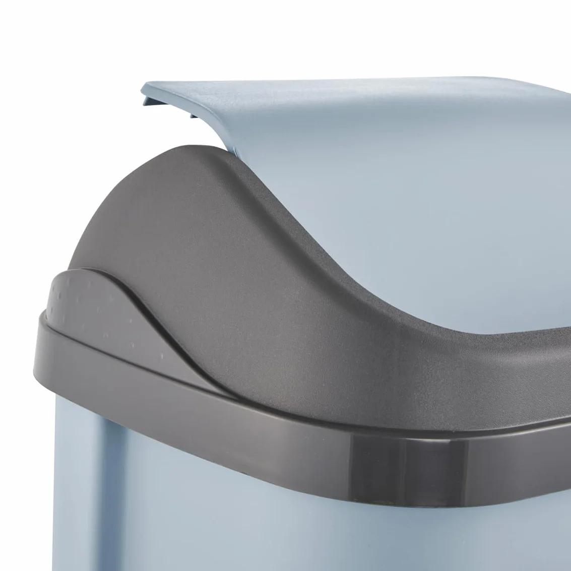 Keeper Poubelle avec couvercle basculant 50 L 38,5 x 29 x 66 cm Bleu Nordic Blue