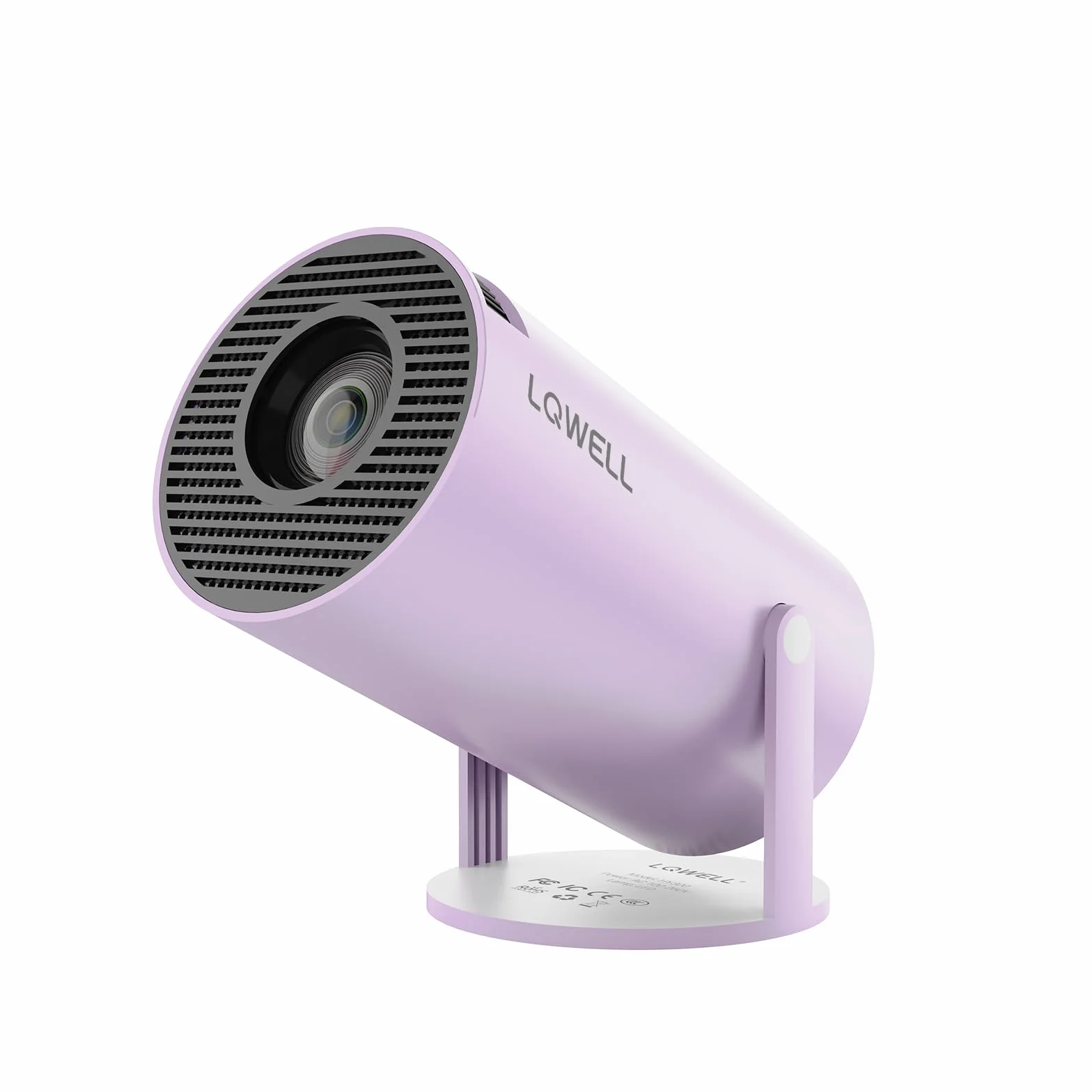 LQWELL Mini projektor, obsługuje WiFi 5G i BT5.0, automatyczna korekcja trapezu, kąt 220 stopni, wyświetlacz 130 cali do telefonu/komputera/laptopa/Xboxa/sticka, obsługa 4K (No Android OS)