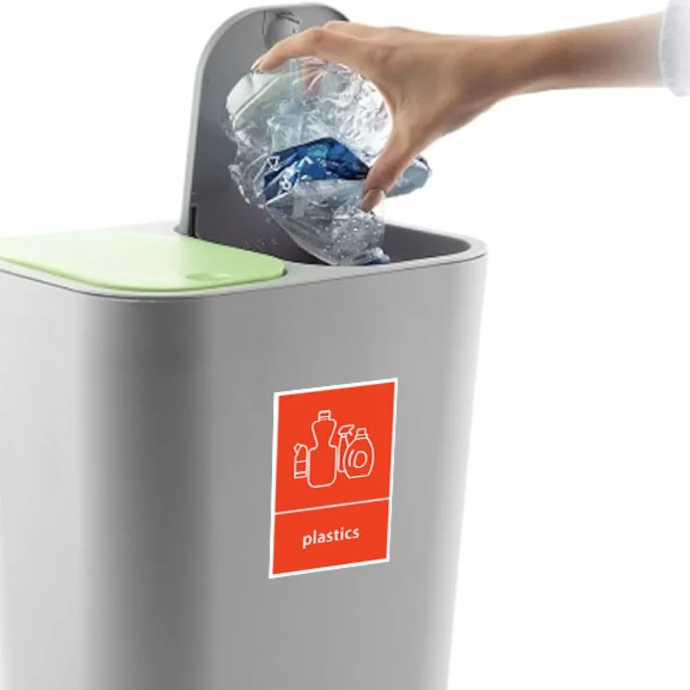 Étiquettes Autocollantes pour Poubelle de Recyclage 6 Pièces A6 100x150 mm