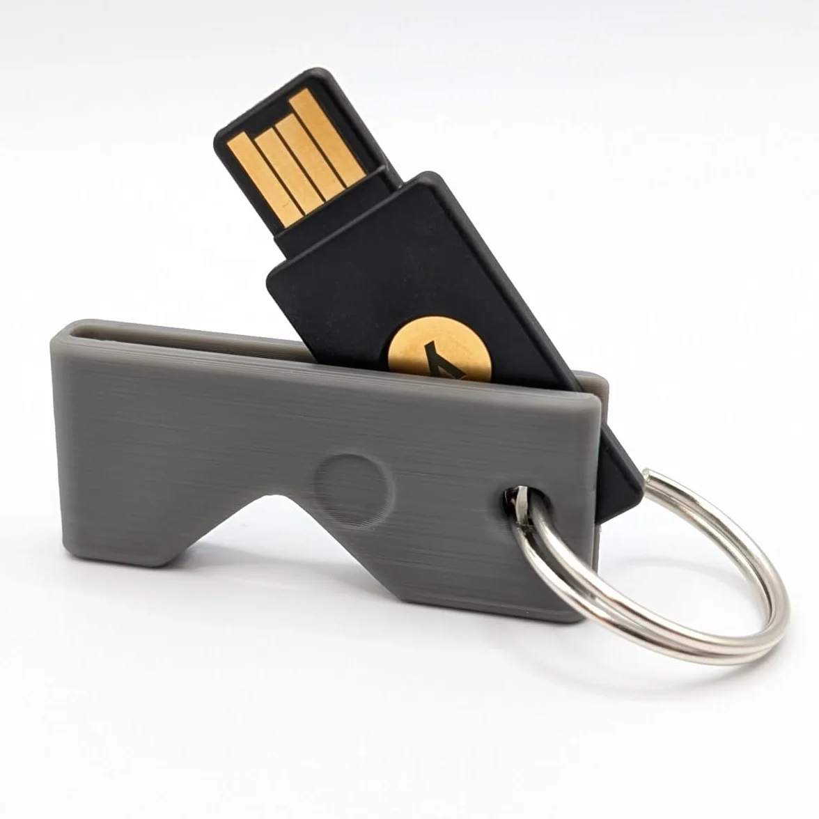 Étui de protection Yubikey 5 NFC USB-A résistant aux rayures gris