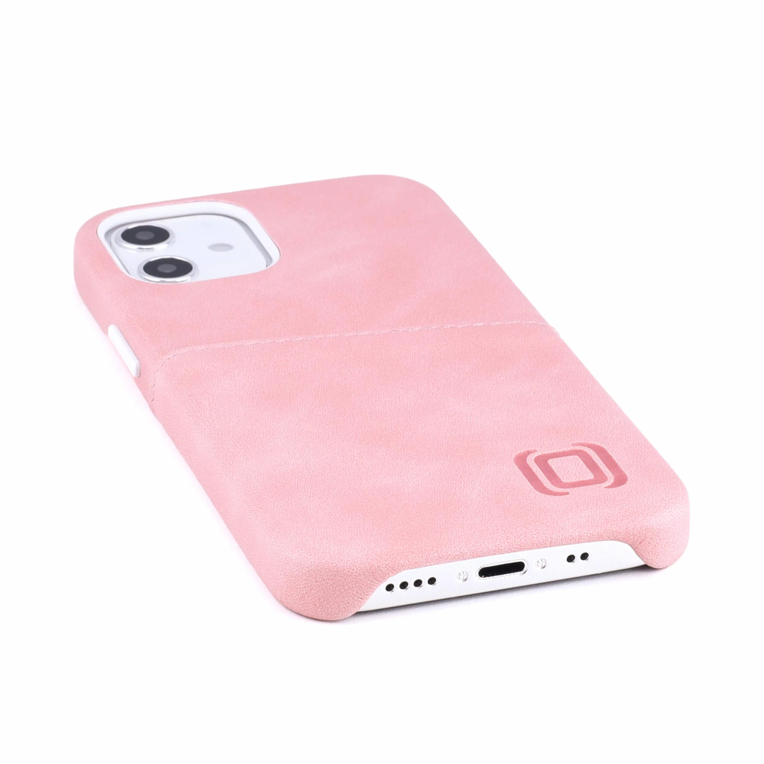 Dockem Etui portfelowe na iPhone'a 12 mini: wbudowana metalowa płytka do montażu magnetycznego i 1 uchwyt na kartę kredytową: 13.7 cm Exec M2, gładka skóra syntetyczna (różowy)