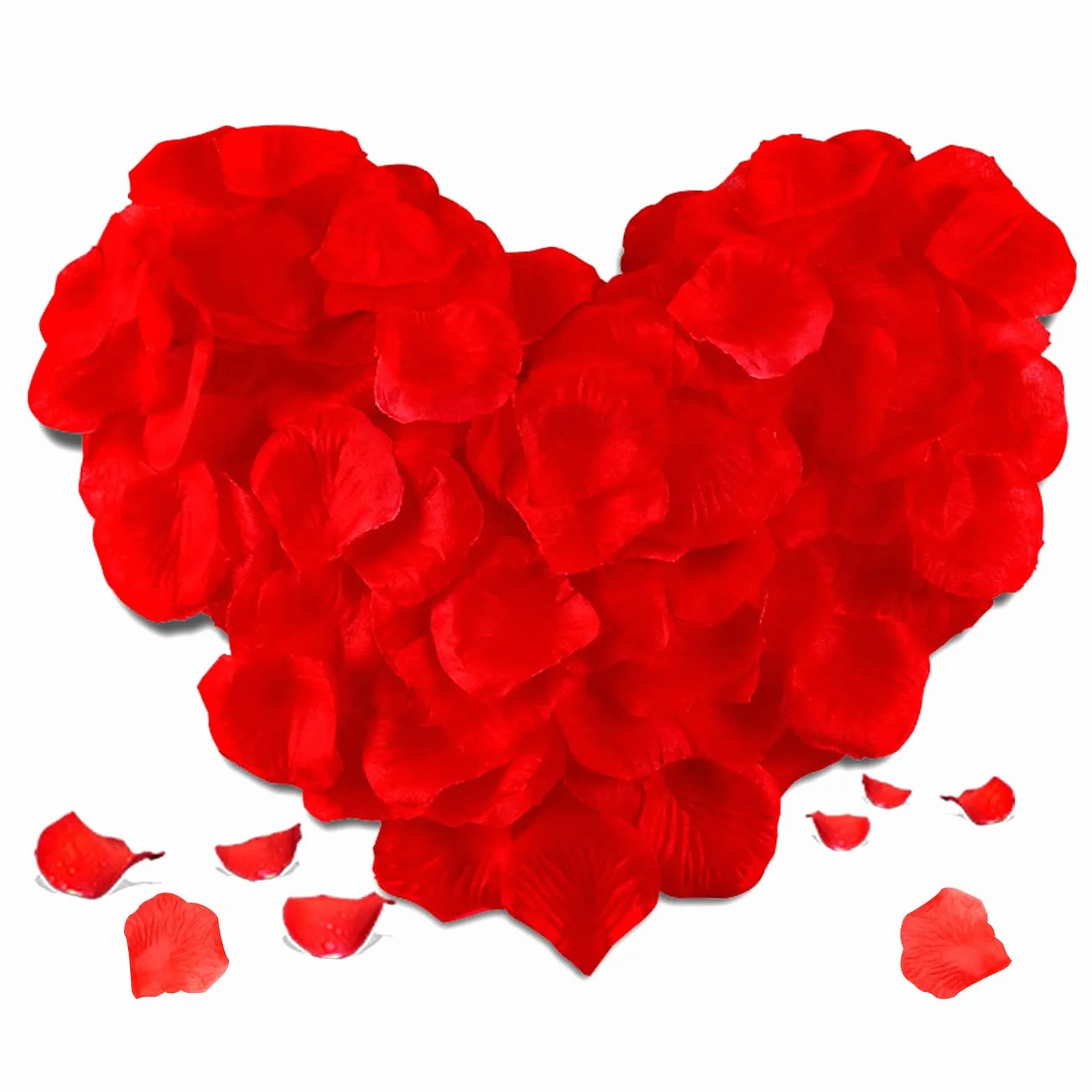 1200 Pièces Pétales de Rose Artificielles Rouges en Soie pour Mariage Saint Valentin Fête