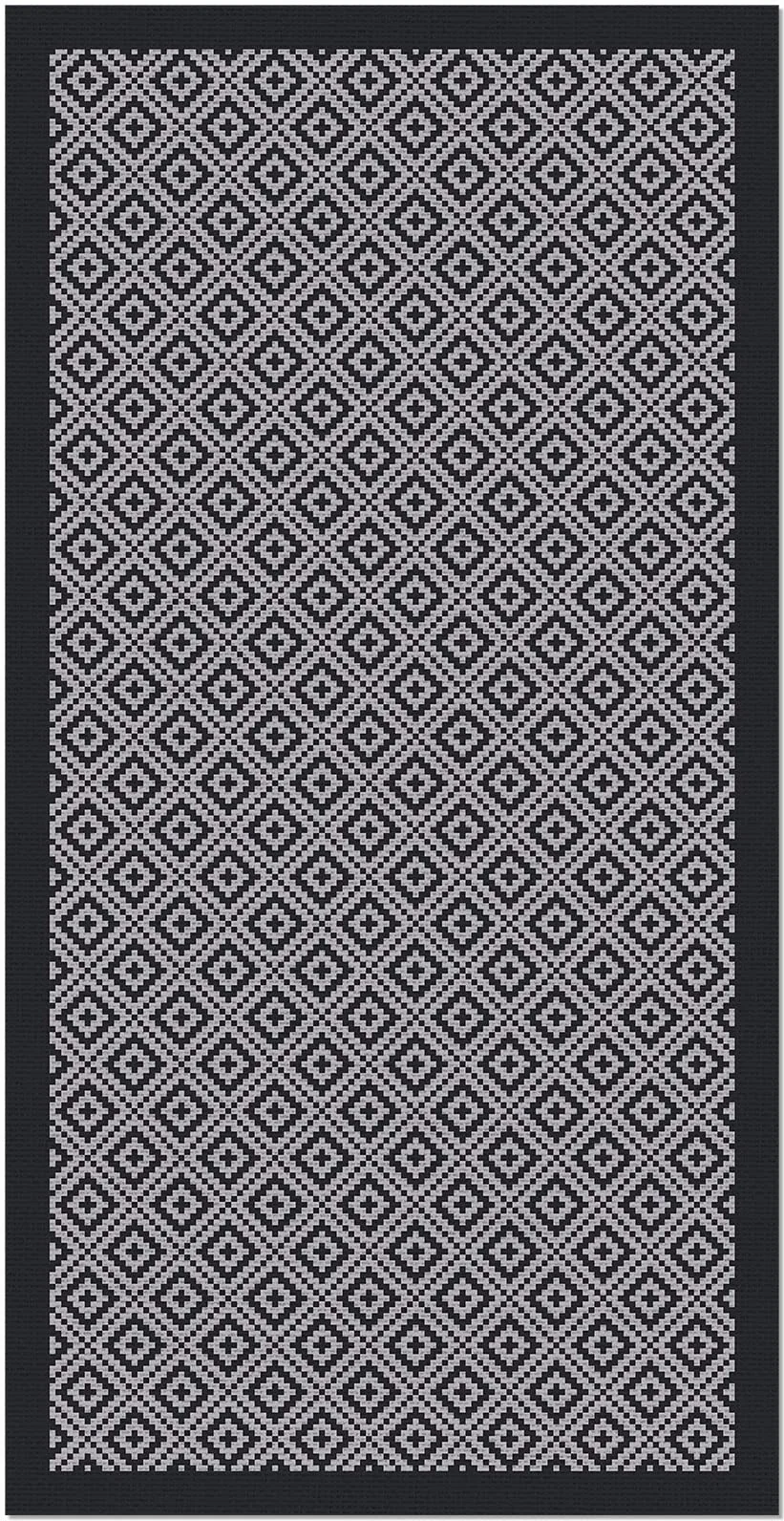 Panorama Tapis Vinyle - Modèle Inca Noire 100x140 cm - Différentes Tailles - Deco Maison, Cuisine, Chambre et Exterieur