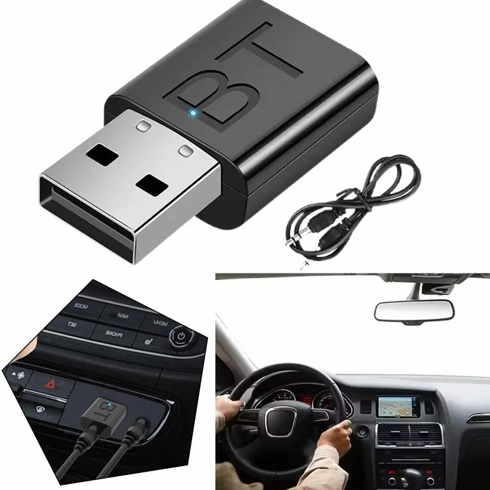 Odbiornik nadajnika USB Bluetooth 5.0, mini adapter audio, USB Bluetooth Bluetooth nadajnik odbiornik 5.0 samochód