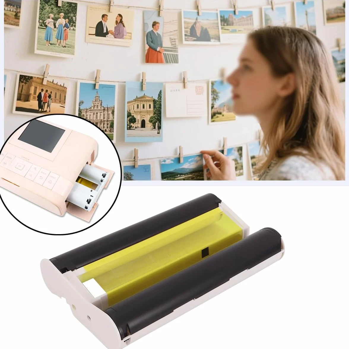 Cartouches d'encre compatibles Selphy CP1300 CP1200 CP1000 CP910 CP800 CP810 KP108IN