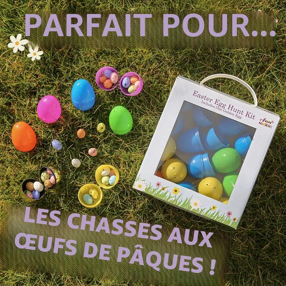 TRIXES Lot de 12 Œufs de Pâques Vides Colorés Remplissez de Surprise