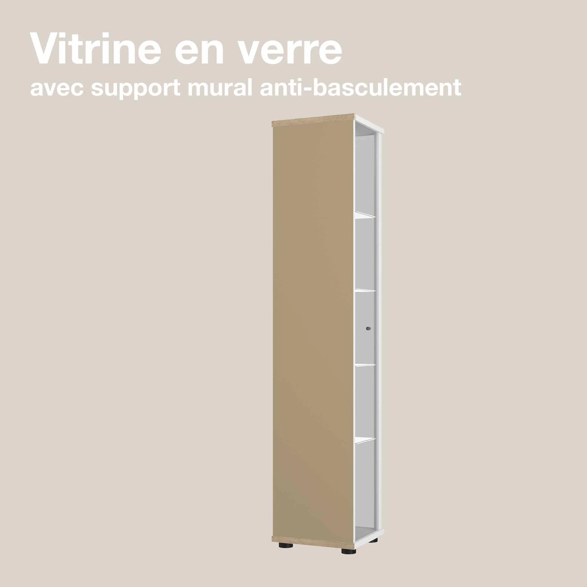 Vitrine en Verre pour Collection (176x37x33cm) - Fabriqué en Allemagne - Armoires vitrées de présentation Blanc avec 4 étagères en Verre réglables & LED - Meuble vitrine Collection Figurine
