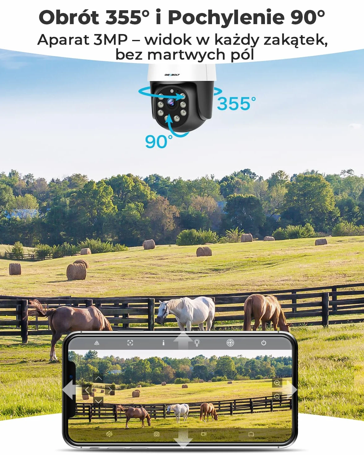 GENBOLT 4G AOV Kamera Zewnętrzna Solarna(Bez WiFi),Nagrywanie 7/24 3MP IP Zewnętrzna Kamera Monitoringu CCTV z Kartą SIM, Odległość Wykrywania AI 90 Stóp,Akumulator 8W 10400mAh,Funkcja Noktowizyjna